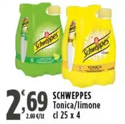 Rossotono Carrefour Schweppes Tonica/limone offerta