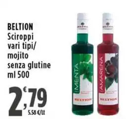Rossotono Carrefour Sciroppi vari tipi mojito senza glutine offerta