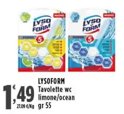 Rossotono Carrefour Lysoform Tavolette wc offerta