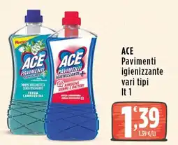 Rossotono Carrefour Ace pavimenti igienizzante offerta