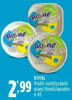 Rossotono Carrefour Royal Piatti riutilizzabili offerta