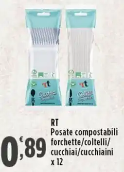 Rossotono Carrefour Posate compostabili RT offerta