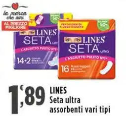 Rossotono Carrefour Lines Seta ultra assorbenti offerta