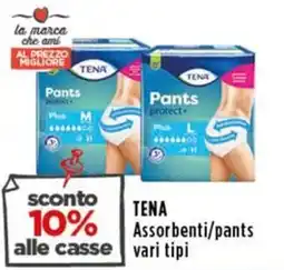 Rossotono Carrefour TENA Assorbenti/pants offerta