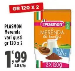 Rossotono Carrefour Plasmon Merenda vari gusti offerta
