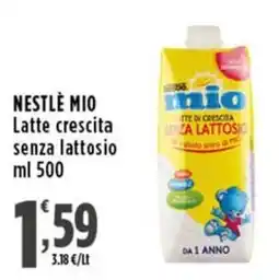 Rossotono Carrefour Nestlé mio Latte crescita senza lattosio offerta