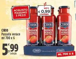 Rossotono Carrefour Passata verace Cirio offerta