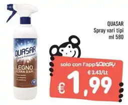 Rossotono Carrefour Quasar spray legno cera d'api offerta