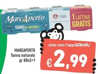 Rossotono Carrefour Tonno naturale Mareaperto offerta