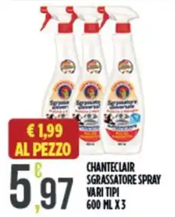Euroesse Chanteclair sgrassatore spray offerta