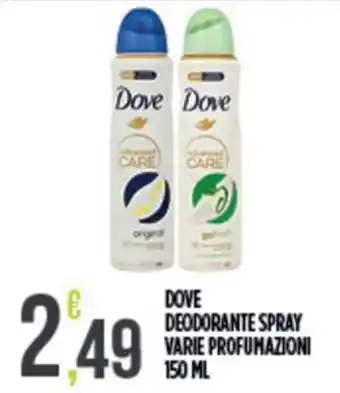 Euroesse Dove deodorante spray offerta