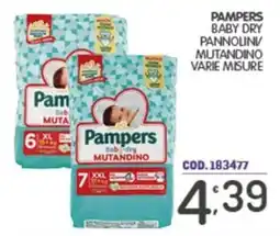 Eurocash Pampers baby dry mutandino offerta
