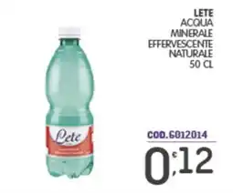Eurocash Lete acqua minerale effervescente naturale offerta