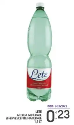 Eurocash Lete acqua minerale effervescente naturale offerta