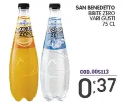 Eurocash San Benedetto bibite zero vari gusti offerta