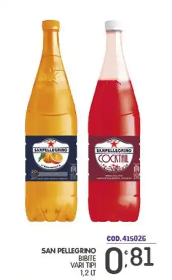 Eurocash San Pellegrino bibite vari tipi offerta