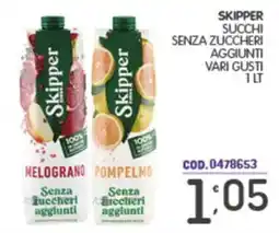 Eurocash Skipper succhi senza zuccheri aggiunti offerta