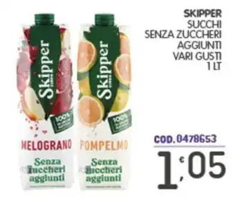 Eurocash Skipper succhi senza zuccheri aggiunti offerta