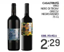Eurocash Casaltrinità vino nero di troia/greco/negroamaro offerta