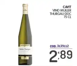 Eurocash Cavit Vino Muller Thurgau Doc offerta