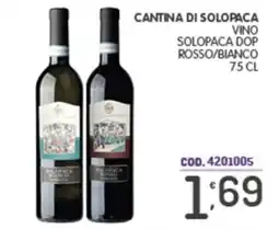 Eurocash Cantina di Solopaca Vino Solopaca Dop Rosso/Bianco offerta