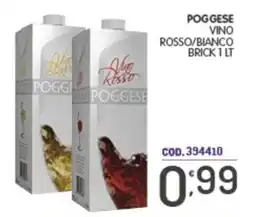 Eurocash PoggeSE vino rosso/bianco offerta