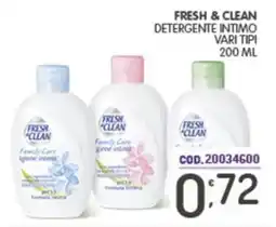 Eurocash Fresh & Clean Detergente Intimo offerta