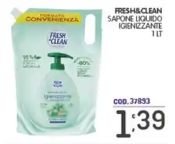 Eurocash Fresh & clean sapone liquido igienizzante offerta