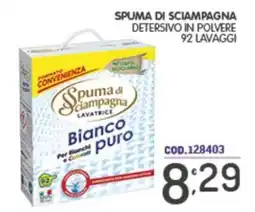 Eurocash Spuma di sciampagna lavatrice bianco puro offerta