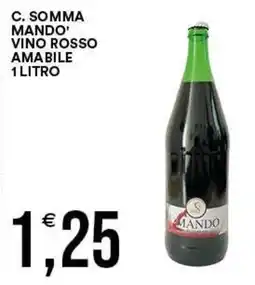 Vantaggio Cash&Carry Vino rosso amabile Mando' offerta