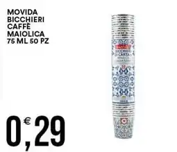 Vantaggio Cash&Carry Bicchieri caffè maiolica offerta