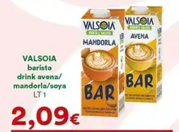 Supermercati Pasquale Prisco ValsOia barista drink avena mandorla soya offerta