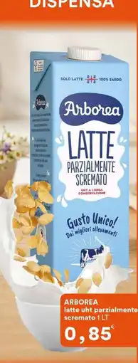 Supermercati Pasquale Prisco Arborea latte uht parzialmente scremato offerta