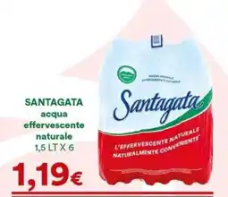 Supermercati Pasquale Prisco Santagata acqua effervescente naturale offerta