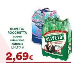 Supermercati Pasquale Prisco Uliveto/ Rocchetta acqua minerale naturale offerta