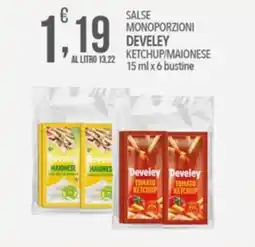 Iper Nonna Isa Salse monoporzioni Develey ketchup/maionese offerta