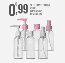 Iper Nonna Isa Set 3 contenitori vuoti da viaggio per liquidi offerta