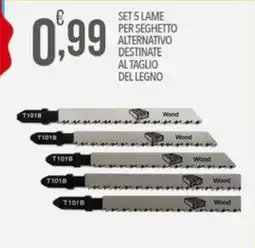 Iper Nonna Isa Set 5 lame per seghetto alternativo destinate al taglio del legno offerta