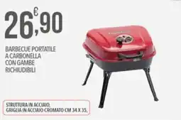 Iper Nonna Isa Barbecue portatile a carbonella con gambe richiudibili offerta