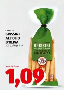 ALDI LA CESTA GRISSINI ALL'OLIO D'OLIVA offerta