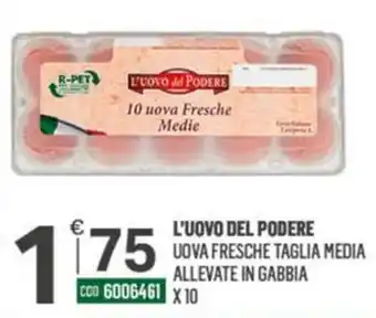 Tutto Risparmio Cash&Carry L'Uovo del Podere uova fresche taglia media offerta