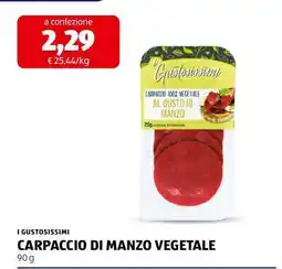ALDI CARPACCIO DI MANZO VEGETALE offerta