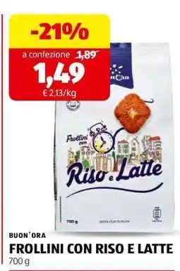 ALDI BUON'ORA FROLLINI CON RISO E LATTE offerta