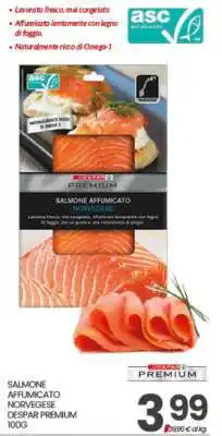 Eurospar SALMONE AFFUMICATO NORVEGESE DESPAR PREMIUM 100G offerta