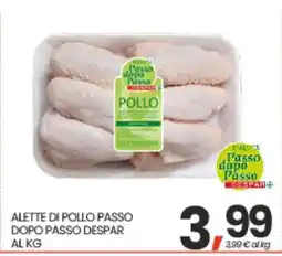Eurospar ALETTE DI POLLO PASSO DOPO PASSO DESPAR AL KG offerta
