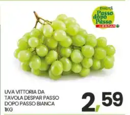 Eurospar Uva Vittoria da Tavola Despar Passo Dopo Passo Bianca 1kg offerta