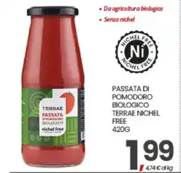 Eurospar PASSATA DI POMODORO BIOLOGICO TERRAE NICHEL FREE offerta