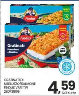 Eurospar GRATINATI DI MERLUZZO/SALMONE FINDUS VARI TIPI offerta