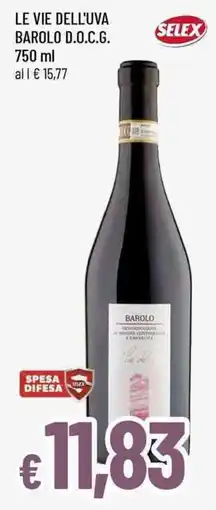 Famila Superstore Le vie dell'uva Barolo D.O.C.G. offerta
