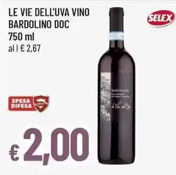 Famila Superstore Le Vie dell'Uva Vino Bardolino DOC offerta